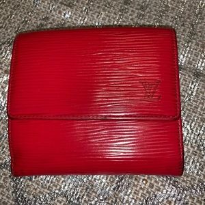 Authentic Louis Vuitton Red Eppie Wallet